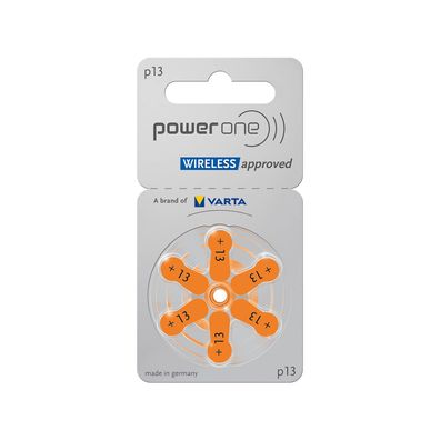 Varta Power One Hörgerätebatterien P13 Orange PowerOne PR48 6er Blister