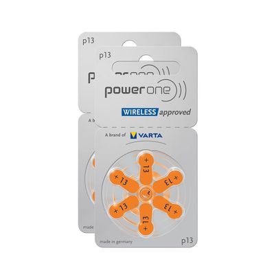 2x Varta Power One Hörgerätebatterien P13 Orange PowerOne PR48 6er Blister