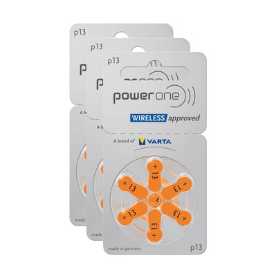 3x Varta Power One Hörgerätebatterien P13 Orange PowerOne PR48 6er Blister