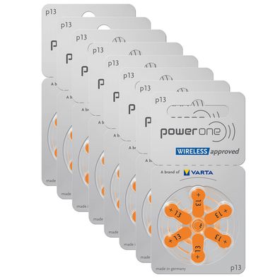 10x Varta Power One Hörgerätebatterien P13 Orange PowerOne PR48 6er Blister