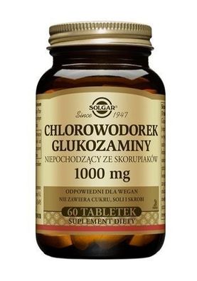Solgar Glucosamin HCl 1000mg - 60 Tabletten von natürlichen Pflanzenquellen