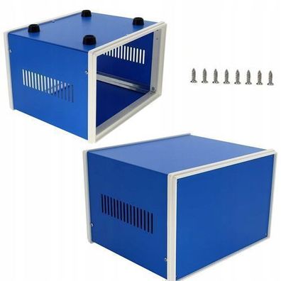 Rosfix Gehäuse Metall Blau – 115x310x285 mm | für Elektronikprojekte