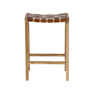 Hocker Calixta 45 x 40 x 67 cm Teakholz Sitzgelegenheit Sitz Esszimmer Neu