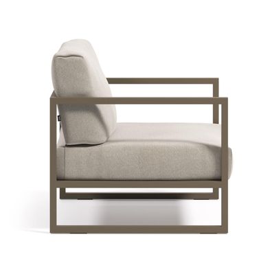 Outdoor Sessel Comova 78 x 85 x 85 cm Aluminium Hellgrau und Grün Stuhl