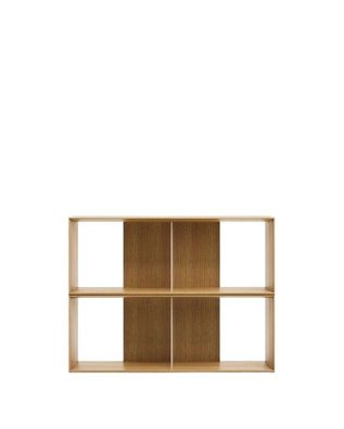 Regal Litto 101 x 76x 30 cm MDF mit Eichenfurnier 2 Module Neu Gestell Regal