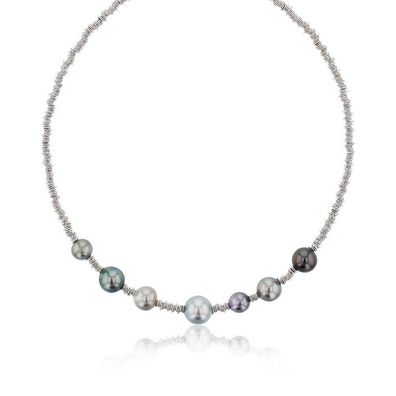 Luna Creation - 216.0908 - Luna-Pearls - Collier - Damen - 925er Silber rhodiniert