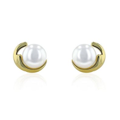 Luna-Pearls - 311.1999 - Ohrstecker - Süßwasser-Zuchtperle 6.5-7mm - 585 Gelbgold