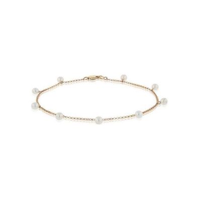 Luna-Pearls - 104.0379 - Armband - 585 Gelbgold - Süßwasser-Zuchtperle 3-4 mm