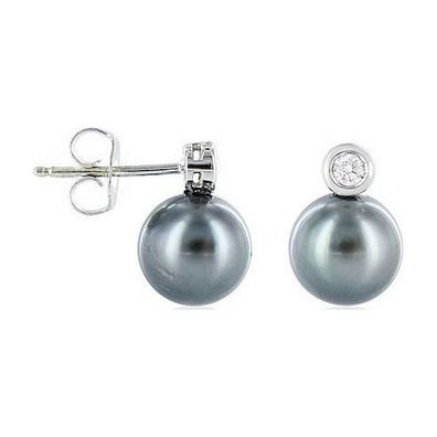 Luna Creation - 313.0230 - Luna-Pearls - Ohrstecker - 750 Weißgold - Tahiti 8-9mm