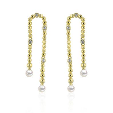 Luna Creation - 315.0473 - Luna-Pearls - Ohrhänger - Damen - 925er Silber vergoldet