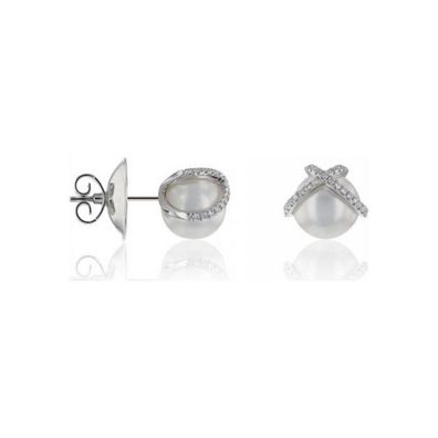 Luna-Pearls - 314.0303 - Ohrstecker - 750 Weißgold - Südsee 8-9 mm