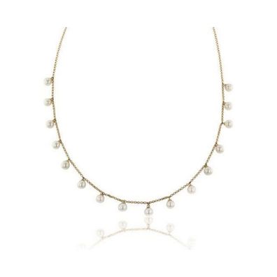 Luna-Pearls - 216.0708 - Collier - 585 Gelbgold - Süßwasser-Zuchtperle - 45cm