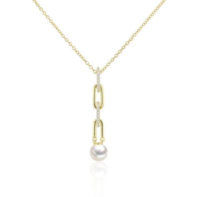 Luna Creation - 216.1009 - Luna-Pearls - Collier - Damen - 925er Silber vergoldet