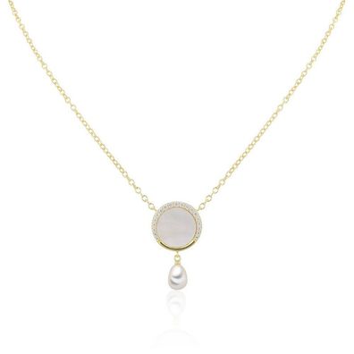 Luna Creation - 216.1011 - Luna-Pearls - Collier - Damen - 925er Silber vergoldet