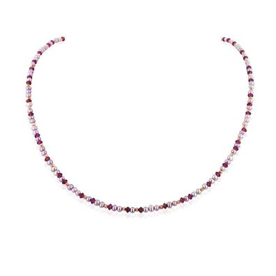Luna Creation - 216.1078 - Collier - Damen - 750RG - mit SW-Zuchtperle und Granat