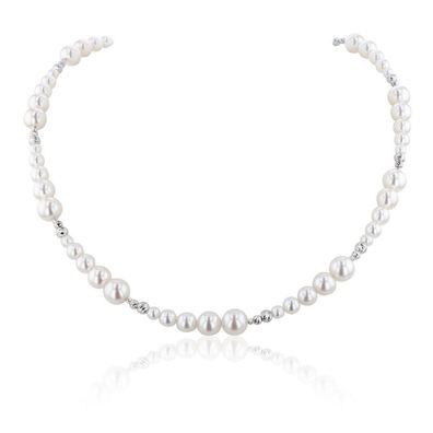 Luna Creation - 216.1003 - Collier - Damen - 750WG - mit AK-Zuchtperle - 44cm