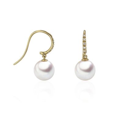 Luna Creation - 312.1623 - Luna-Pearls - Ohrhaken - Damen - 750 Gelbgold