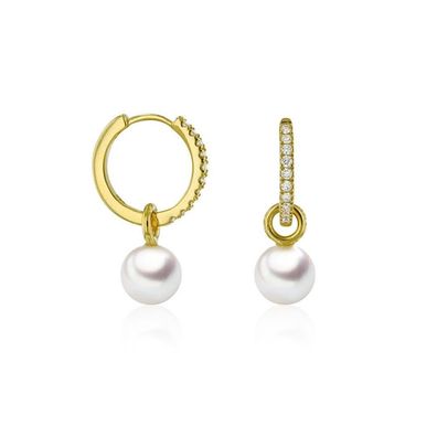 Luna Creation - 312.1615 - Luna-Pearls - Creolen - Damen - 750 Gelbgold