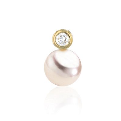Luna-Pearls - 202.1707 - Anhänger - Damen - 750GG - Akoya-Zuchtperle und Brillant