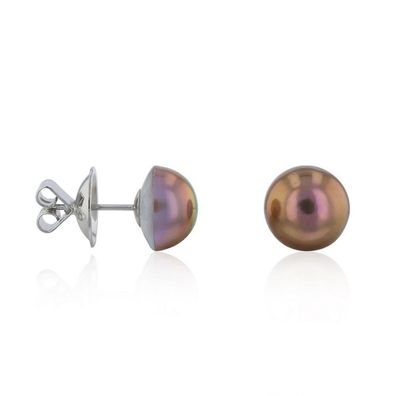 Luna-Pearls - 315.0446 - Ohrstecker - Damen - 925er Silber rhodiniert - Mabeperle