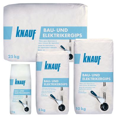 KNAUF Bau- und Elektrikergips - Gebinde: 10kg Sack