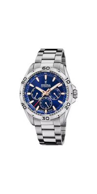 Festina Herren Multifunktionsuhr Blau Edelstahl F20623/2