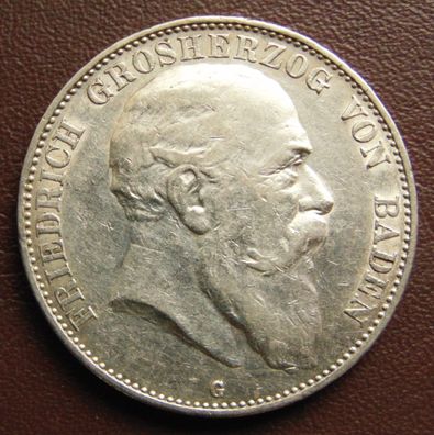 Baden. 5 Mark 1907 G