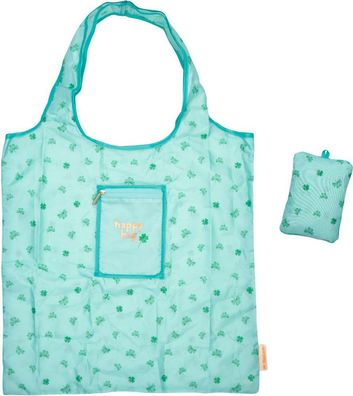 Coppenrath Verlag, Faltshopper - Einkaufstasche, 23591, Kleeblatt allover "happy