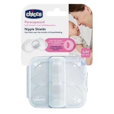 Chicco Silikon Brusthütchen Set Größe S-M, 2 Stück