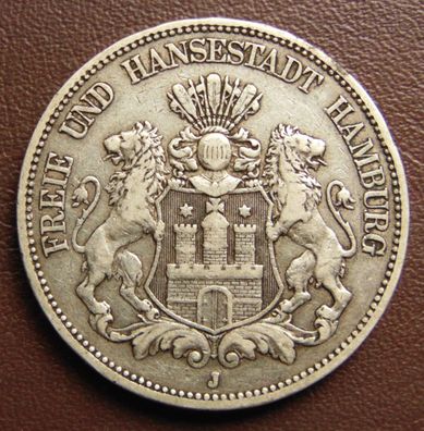 Hamburg. 5 Mark 1875 J