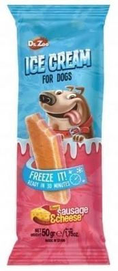 Dr. Zoo Hundeeis „Sausage & Cheese“ 50 g – Wurst mit Käse
