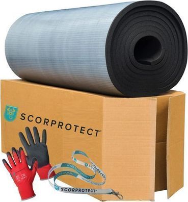 Scorprotect® Kautschuk Platte selbstklebend in original Qualität + rote Handschuhe CA
