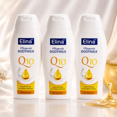 3x250ml Elina Bodymilk Q10 Körperlotion pflegende Body Milk