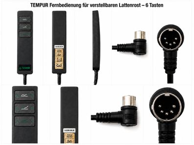 TEMPUR Fernbedienung 6 Tasten für verstellbaren Lattenrost - gebraucht