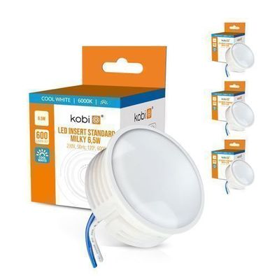 Leuchteneinsatz Satz von 3x LED INSERT Modul 6.5W 6000K MILKY Kaltweiß