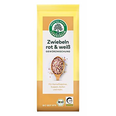 Lebensbaum Zwiebeln rot & weiß, Bio-Gewürzmischung geschnitten 55 g - 55.0g