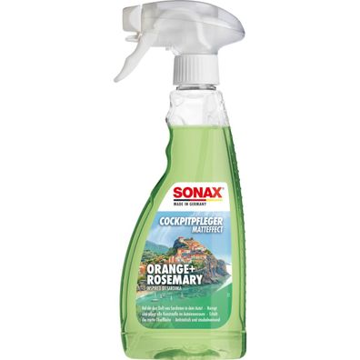 SONAX Cockpitpfleger Matteffect Kunststoffreiniger Cockpit Orange Rosemary 03492410