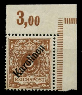 Karolinen (DT. Kolonie) Nr 1I postfrisch ungebraucht ECKE-ORE X6B211E