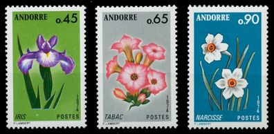 Andorra (FRANZ. POST) 1974 Nr 255-257 postfrisch SB14906