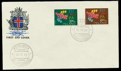 ISLAND 1961 Nr 354-355 BRIEF FDC X08950A