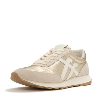 FitFlop Damen Sneakers Retro-Q FF Metallic-Fabric/Suede A5Q