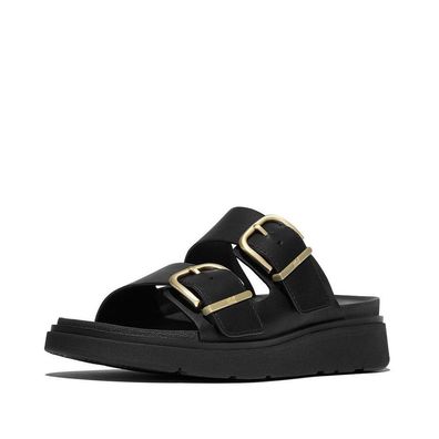 FitFlop Damen Sandalen Gen-FF Buckle Two-Bar Leather Slides B1J