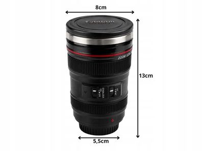 Kameraobjektiv Kaffeebecher Kaffeetasse Thermobecher Edelstahl Doppelwandig Foto