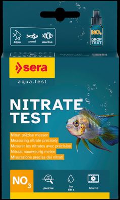 Sera NO3 Test - Nitrate-Test 3x 15ml - ca. 60 Tests Wassertest Aquarium + Teich