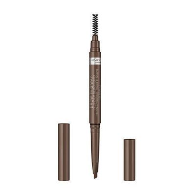 Rimmel Professional Automatischer Augenbrauenstift Vegan, Mittelbraun 002, Präzi