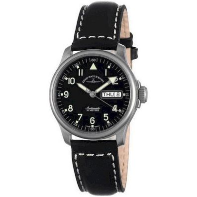 Zeno-Watch - Armbanduhr - Herren - Chrono - Basic Pilot - 12836DDN-a1-matt