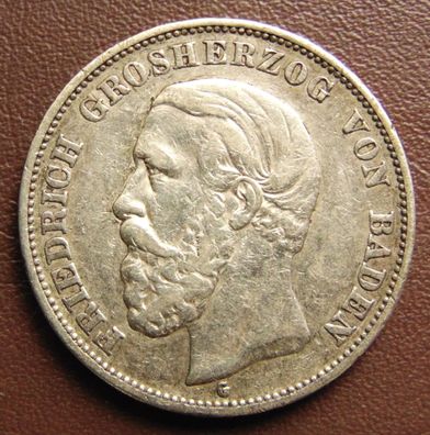 Baden. 5 Mark 1893 G. Besseres Jahr