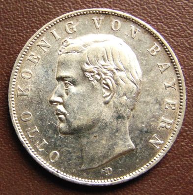 Bayern. 3 Mark 1908 D. Besseres Jahr