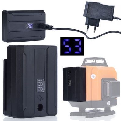 Rosfix Set Akku 3500 mAh mit Display + Ladegerät | für Laser-Nivelliergerät
