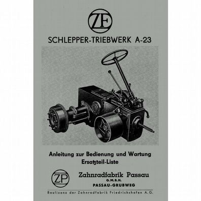 Bedienung-Wartung- Ersatzteilliste ZF Getriebe A23
